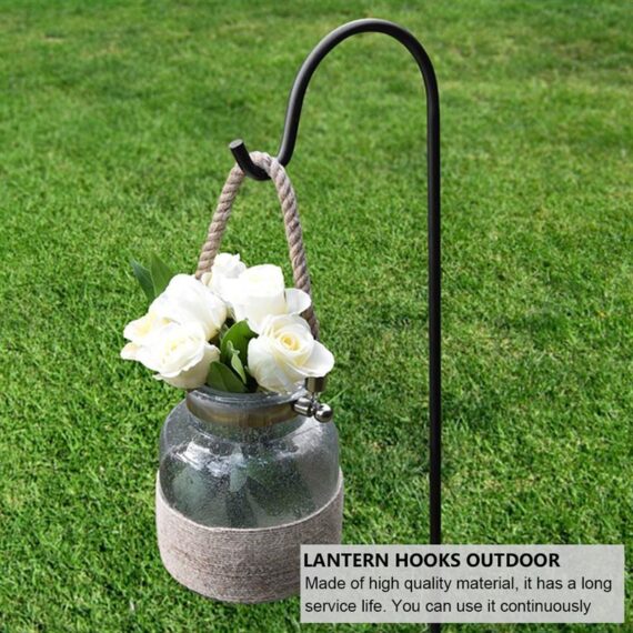 Plant Hanger Shepherd Hook Outdoor (Black) 4